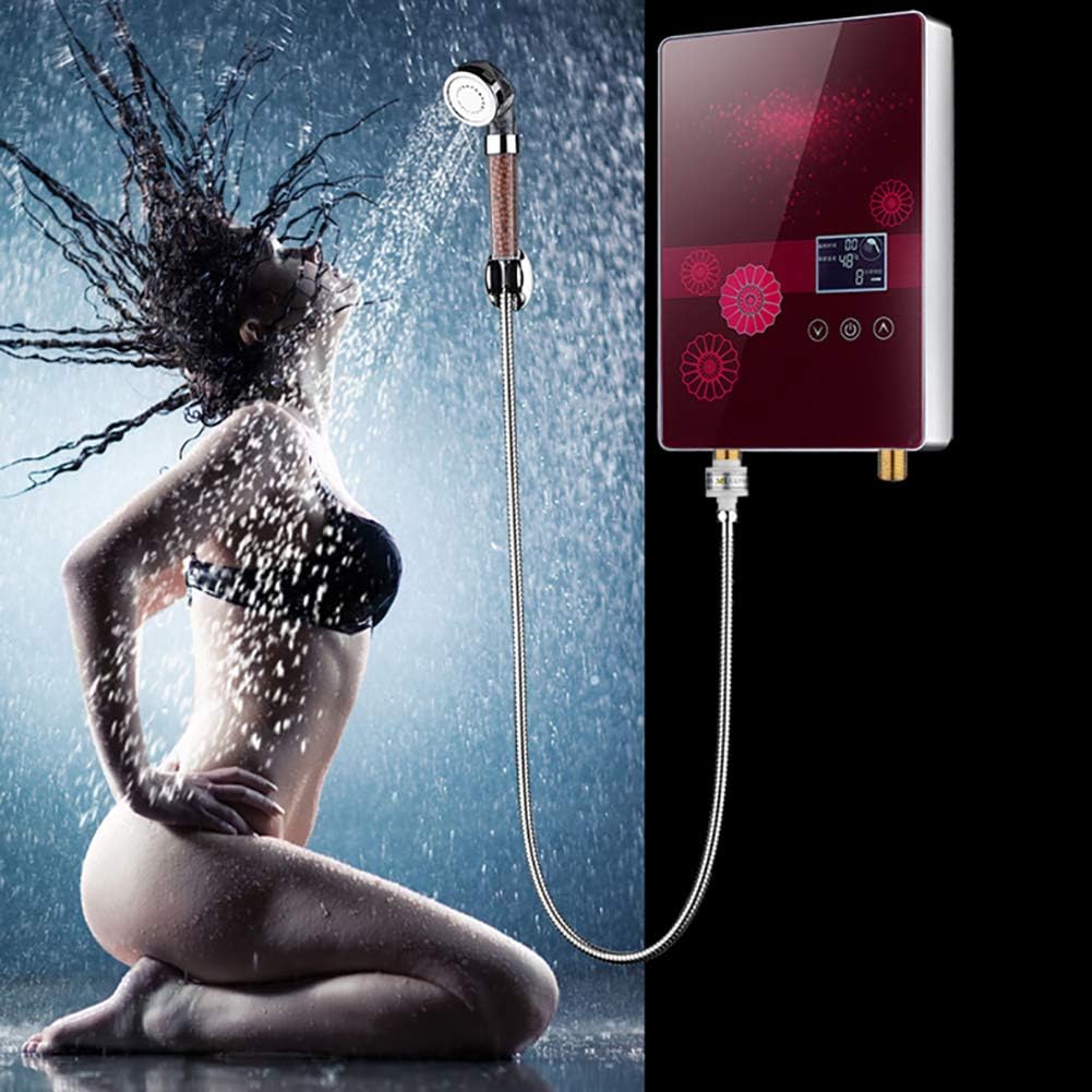 6KW Electric Water Heater 220V That Is Hot-Type Home Wall-Mounted Shower Bath Machine Constant Temperature Hot Kitchen Treasure, Blue