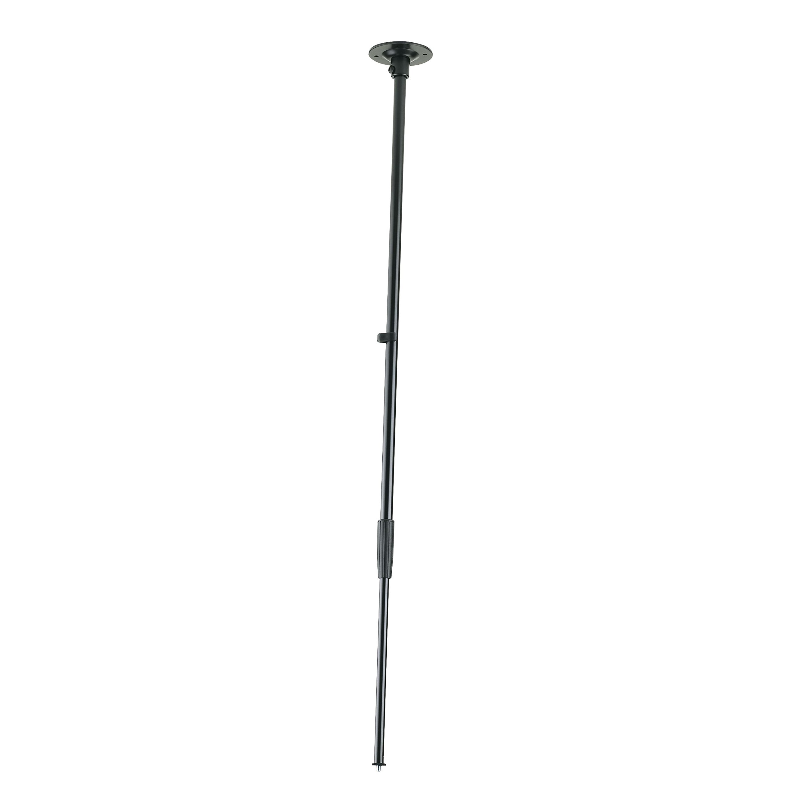K&M Ceiling Mount Microphone Stand - Black Steel - Telescopic Base - 860 to 1560 mm - 3/8" Threaded Connector