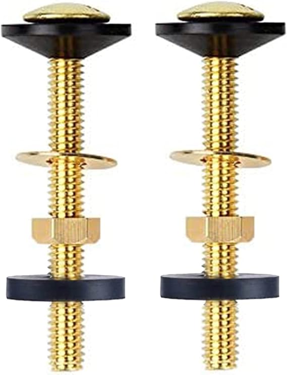 Toilet Tank to Bowl Bolt Kits, Solid Brass Toilet Seat Bolts, 3Inch