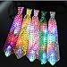 JenniWears Light Up Neckties LED Funny Ties Novelty Blinking Party Toy Black