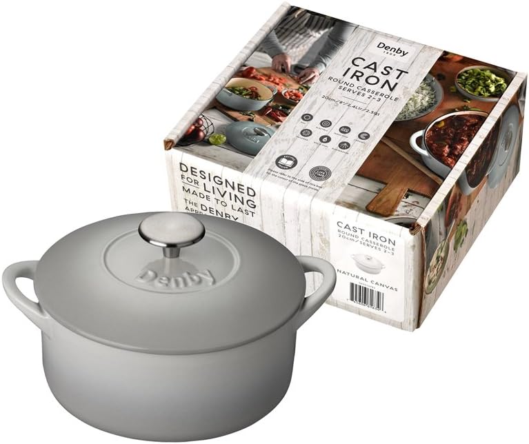 Denby Round Casserole, Natural Canvas, 20 cm - Image 4