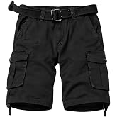 AKCARGO Cargo Shorts for Men Camo Relaxed Fit Work Shorts with 7 Pockets | Classic Casual Outdoor Summer Tactical Cotton Shorts with Multi-Pocket No Belt for Hiking Fishing Camping