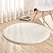 Furnily Round Area Rugs Super Soft Living Room Bedroom Home Shag Carpet Diameter 4-Feet