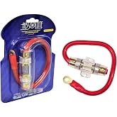 4 Gauge Red Power Cable and In-Line Fuse Kit with 60A Fuse and Ring Terminal