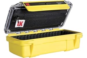 UNDERWATER KINETICS 207 Waterproof/Moistureproof/Airproof/Dustproof Protective ABS Dry UltraBox Case - Yellow/Clear Lid/Pouch/Rubber Liner/No Handle