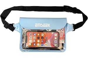EMSEEK Waterproof Waist Pouch Dry Belt Bag Fanny Pack Keep Your Key Fob Wallet Kindle Phone Dry Perfect For Swim Surf Snorkel(Blue)