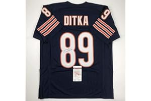 HOFSM.COM HALL OF FAME SPORTS MEMORABILIA Autographed/Signed Mike Ditka Chicago Blue Football Jersey JSA COA