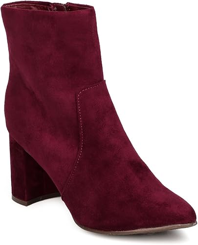 faux suede pointed toe booties