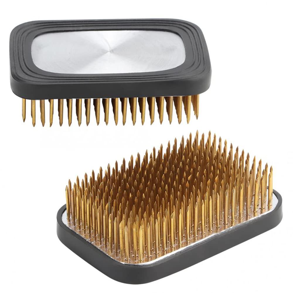 CENPEK Flower Frog Japanese Flower Holder Brass Floral Arranging Frog Flower Fixed Tools Flower Frogs for Arrangements