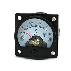 uxcell AC 0-300V Round Analog Dial Panel Meter