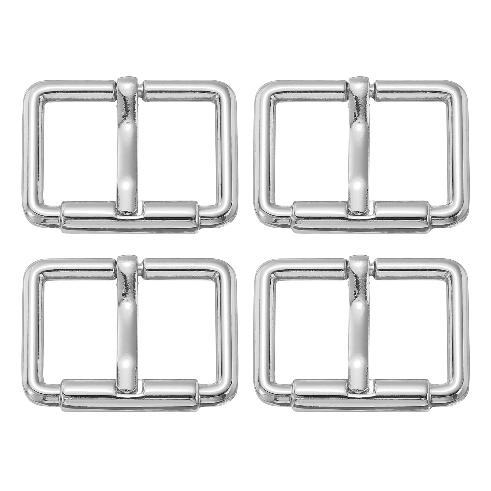 Photo 1 of SUIKIHUM 4 Pack Roller Belt Buckle, 1.5 Inch Single Prong Belt Buckle, Roller Pin Buckle Zinc Alloy for Belt Bag Keychain, Silver