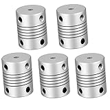 RANIT 5Pcs 4mm to 4mm Aluminum Alloy Shaft Coupling