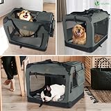 VOUNOT Dog Carrier XL Foldable Pet Travel Transport Bag Grey view 6
