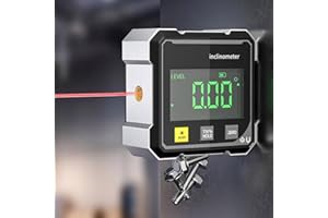 Digital Angle Finder, 4-Side Strong Magnetic Angle Gauge, Magnetic Digital Inclinometer, Cube Inclinometer with Backlight and
