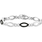 Femme Luxe Infinity Bracelet for Women, 1.25 cttw Black Diamonds in 925 Sterling Silver, Size: 7inches, Hypoallergenic and Dainty, Gift Ready Jewelry