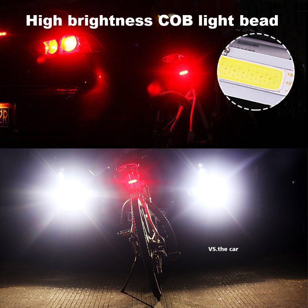 Bodyguard Bike Tail Light-USB Charging,120lm, 6 Light Modes, Waterproof, Helmet Front Light Accessories. High Intensity LED Fits on any Bicycles. Easy To install for Cycling Safety Flashlight