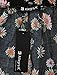 Allegra K Women's Allover Printed Lace Trim Elastic Waist Summer Shorts Black-Floral Prints L (US 14)