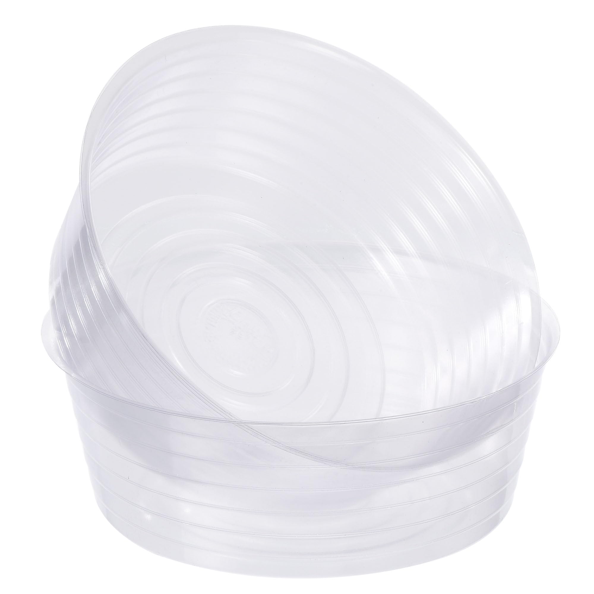 M METERXITY 5 Pack Planter Saucers - Thin Plastic Plant Tray Flowerpot Drip Trays Round Apply to Outdoor/Garden (10 Inch, Clear)