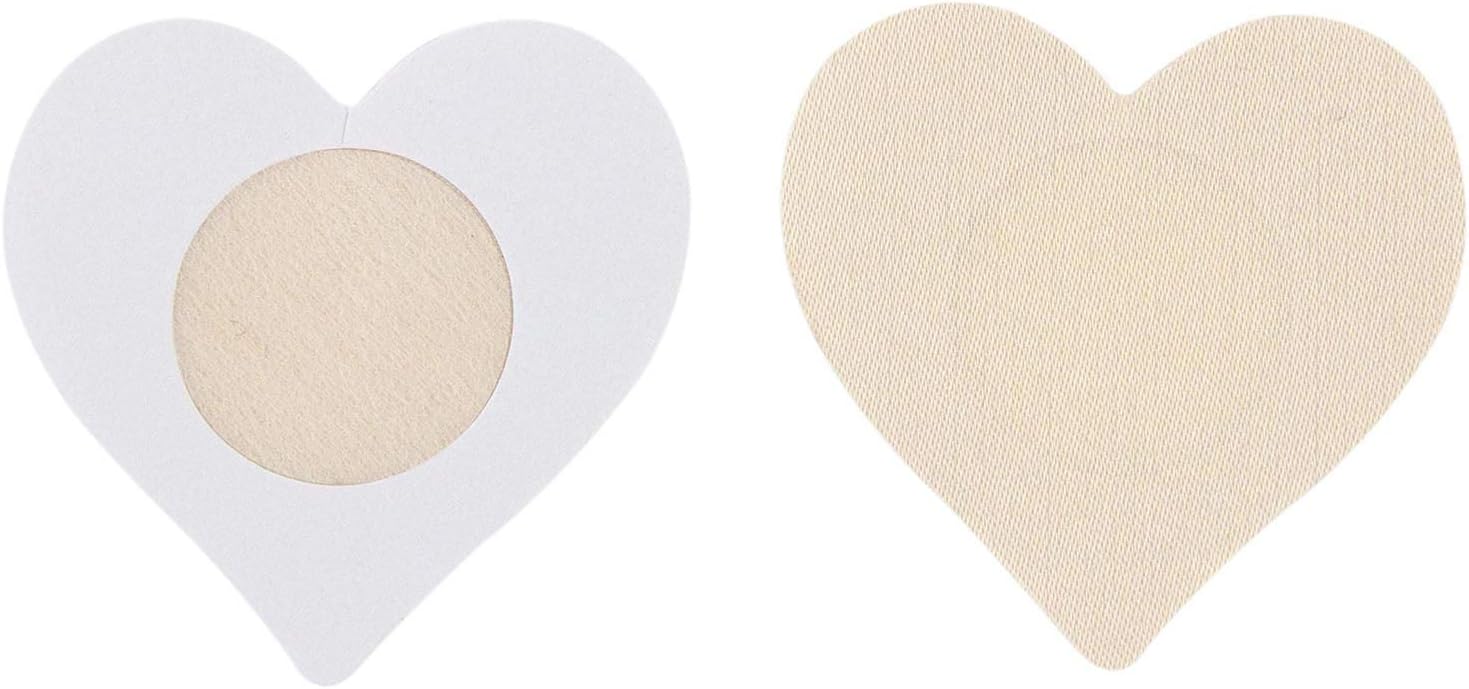 jsMuryobao Women Adhesive Silicone Bra Strapless Invisible Bra Heart 5