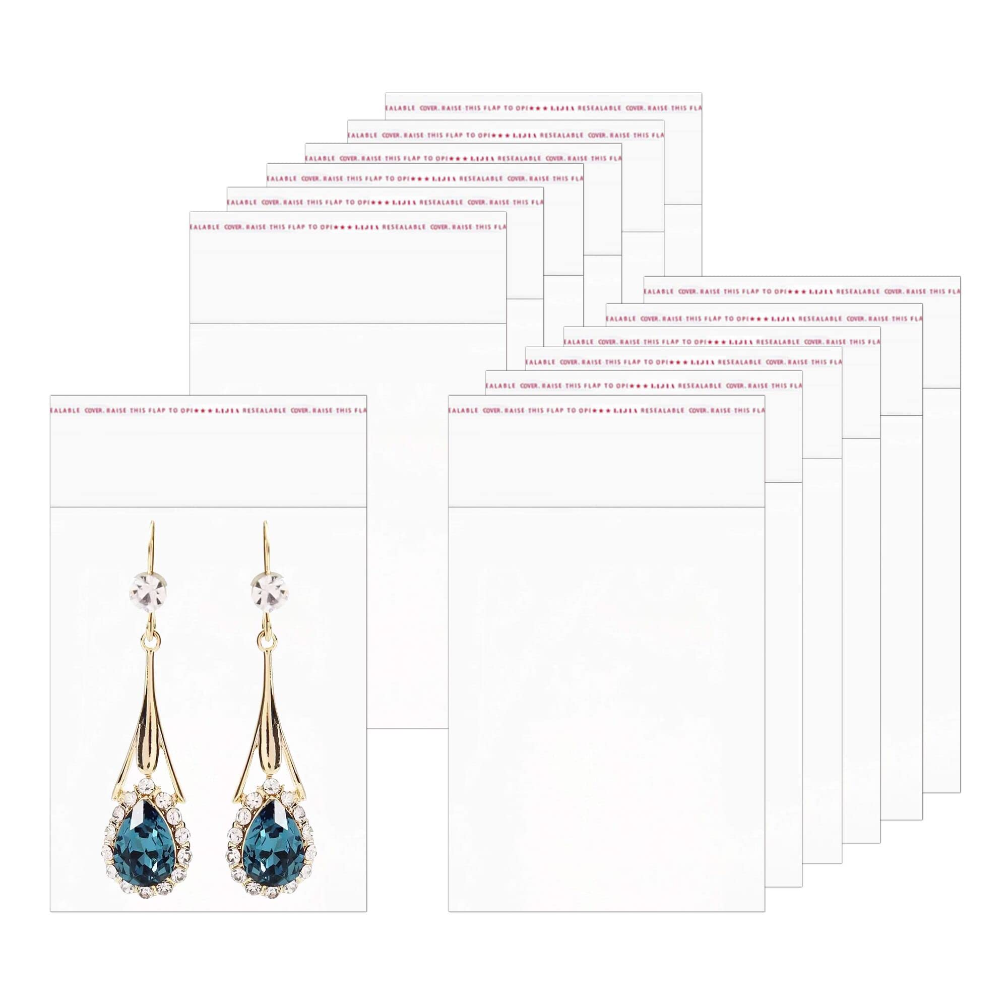 3x4" 200pcs Cellophane Bags Self Adhesive Tiny Cello Bags Food Contact Safe 50µm Clear OPP Poly Bags for Jewelry Earrings Candies Bakery Soap Cookie Snacks Nuts (15 Sizes for Choosing)