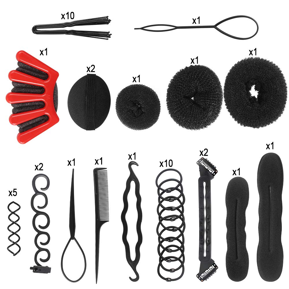 Hair Styling Accessories Kit Fashion Hair Design Styling Tools Magic Simple Fast Hair Braid Tools DIY Hair Accessories for Women and Girls (12 Styles): Beauty