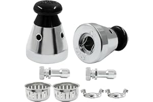 LifCratms Universal Pressure Cooker Relief Jigger Valve, Black Pressure Cooker Safe Regulator 80KPA Replacement Exhaust Valve with Anti-Blocking Accessories and Exhaust Rod (2 Kits)