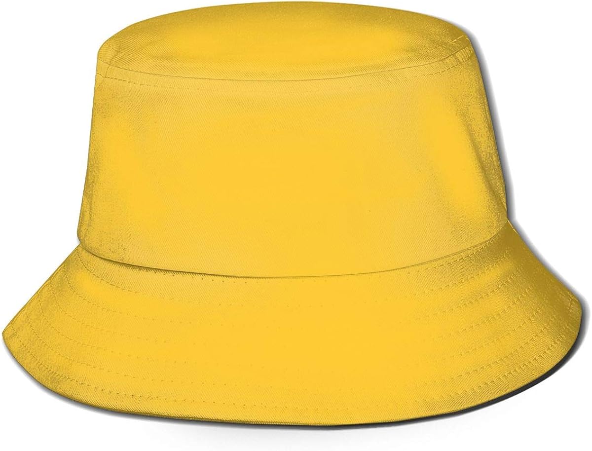 Solid Yellow Mustard Ochore Unisex Fisherman Bucket Sun Hat UV