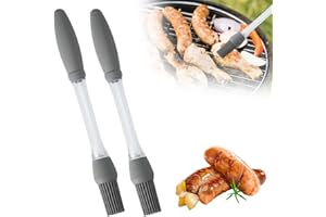 JIEXILY Silicone Oil Brush Basting Pastry Brush for BBQ Grilling Baking, 2025 New Heat Resistant Spread Oil Butter Sauce for Cooking, for Kitchen Gadget Home Outdoor Use (2 Pcs)