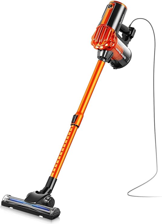 iwoly V600 Vacuum Cleaner Lightweight Corded Bagless Stick and Handheld Vacuum with Cyclone HEPA