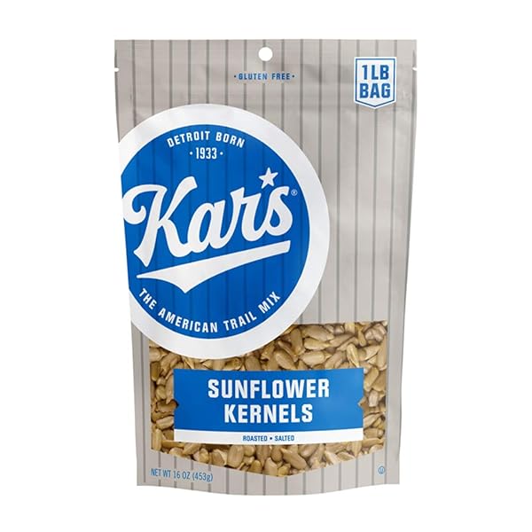 KAR’S NUTS SUNFLOWER KERNELS SNACKS – ROASTED AND LIGHTLY SALTED – 16 OUNCE RESEALABLE POUCH …