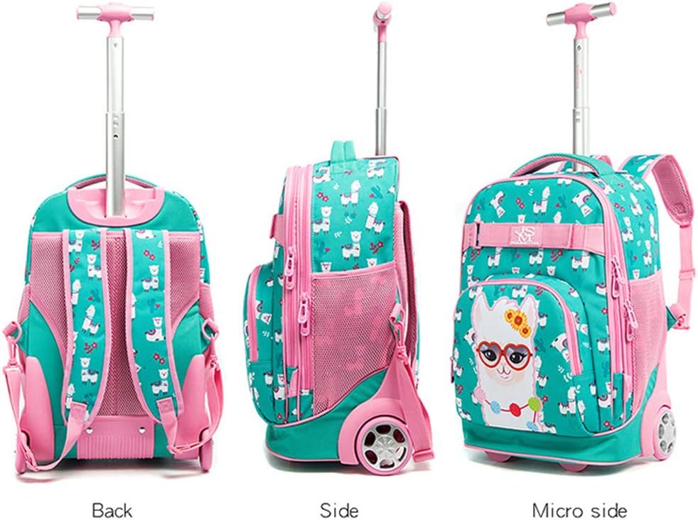 Kids Rolling Backpack, 3 in 1 Wheeled Backpack Set School Bag with ...