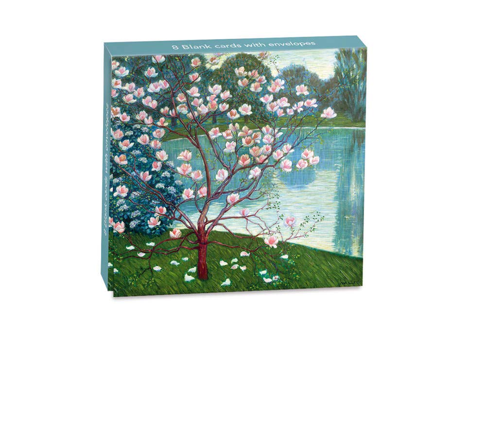 Museums and Galleries V&A Square Mini Notecard Wallet (411750-ERJ) - Magnolia by Wilhelm List Blank Notes with Envelopes