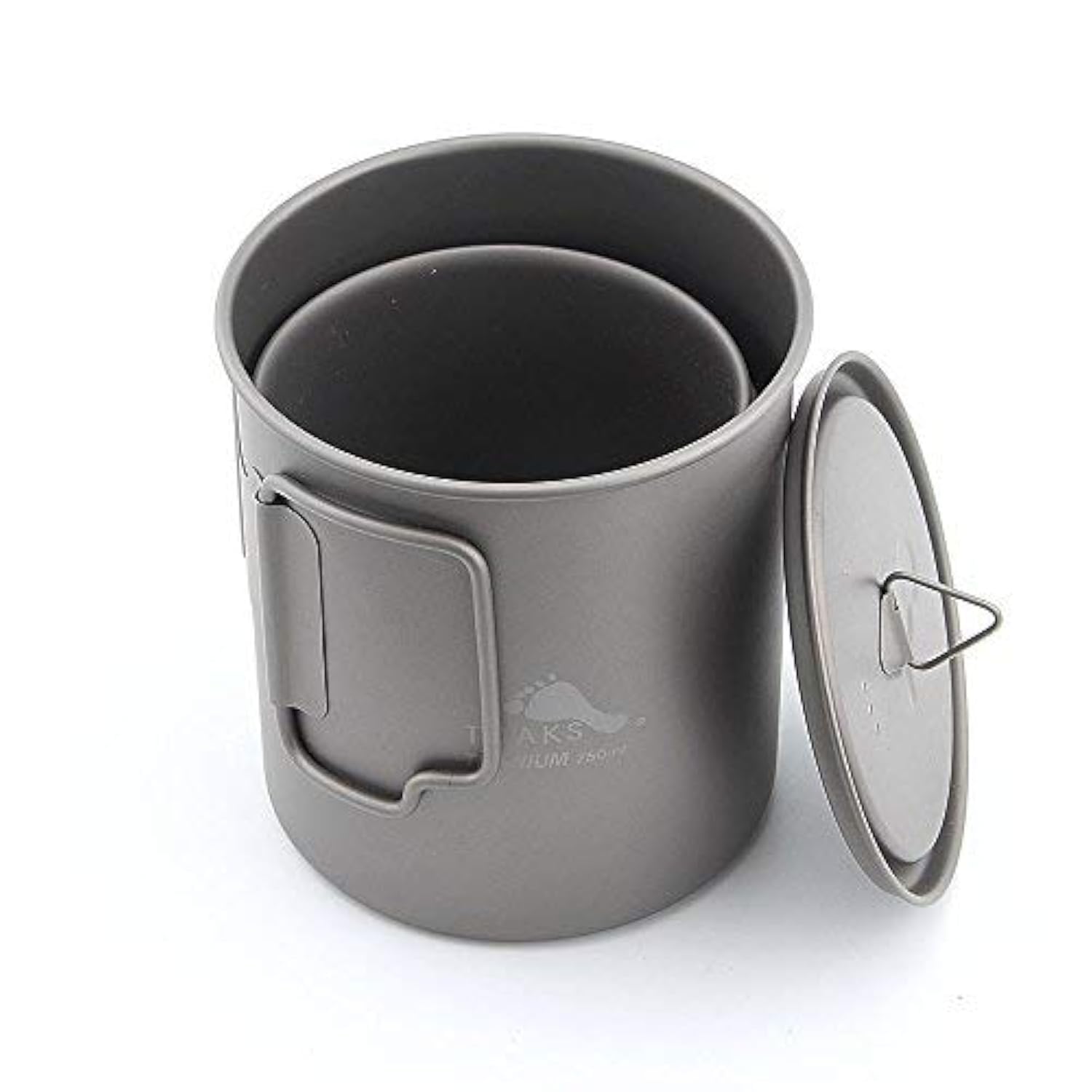 TOAKS Titanium Camping Pot Cup(375ml, 450ml, 550ml, 650ml, 750ml, 800ml, 900ml) … (750ml+450ml[CMB-750-450])