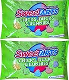 Sweetarts Easter Candy Chicks, Ducks, & Bunnies Tangy Candy 12 Oz (Pack of 2)
