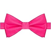 KissTies Mens Pre-Tied Bow Tie Adult's Adjustable Tuxedo Satin Bowtie