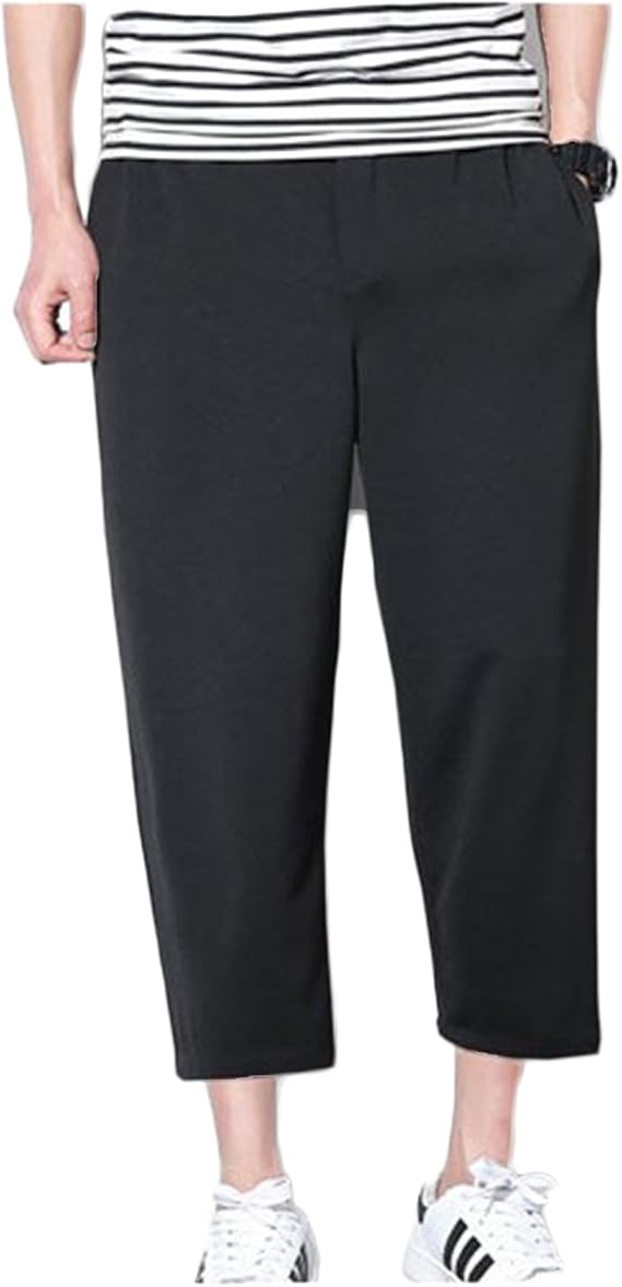 Amazon ビビショー ガウチョパンツ メンズ 9分丈 ブランド 黒 柄 ワイドパンツ ボトムス 春 夏 秋 大きいサイズ パンツ 通販