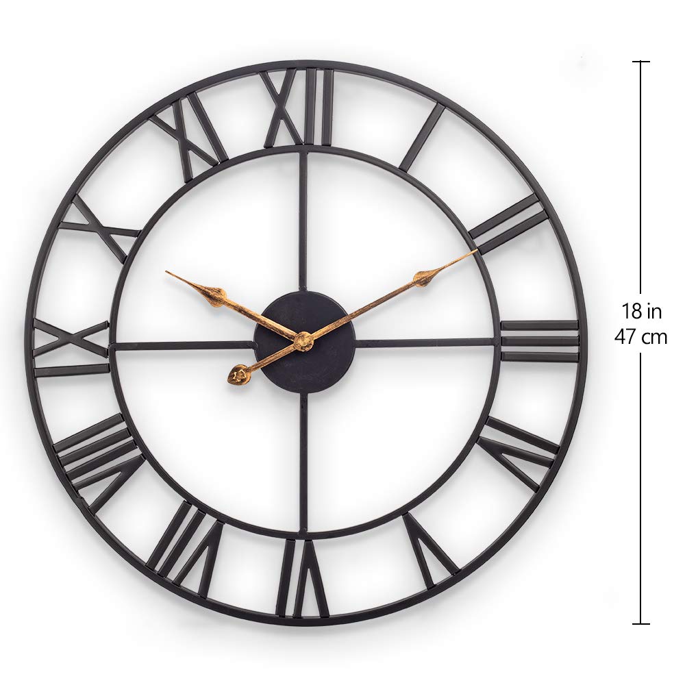 Decor Wall Clock, European Retro Clock with Large Roman Numerals ...