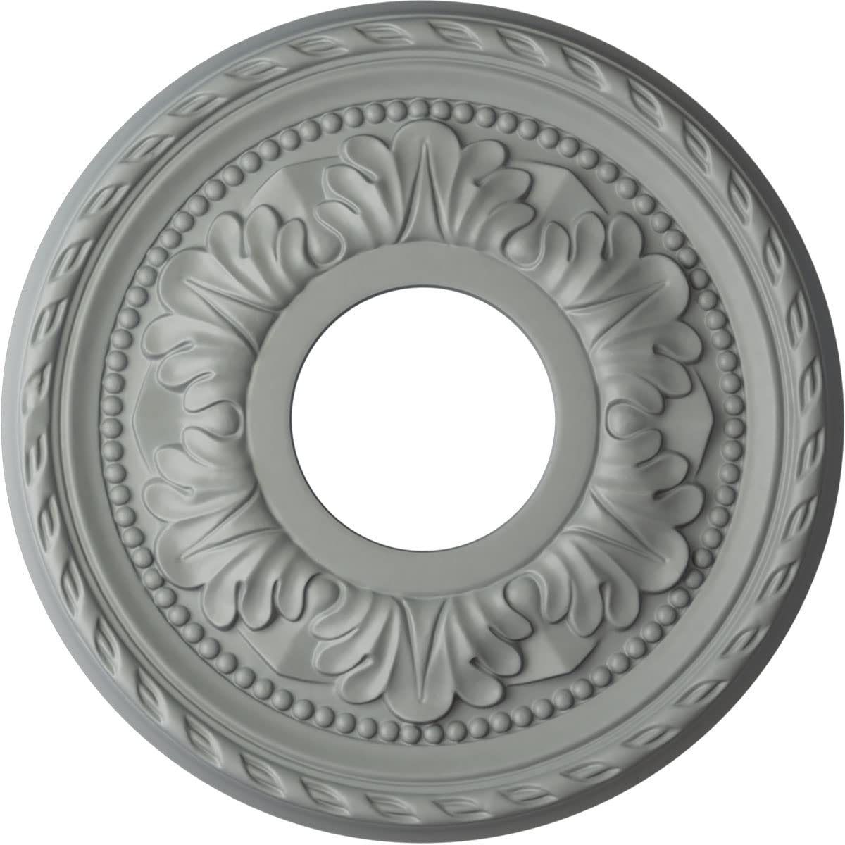 Photo 1 of 11 3/8"OD x 3 5/8"ID x 7/8"P Palmetto Ceiling Medallion (Fits Canopies up to 4 1/2")
