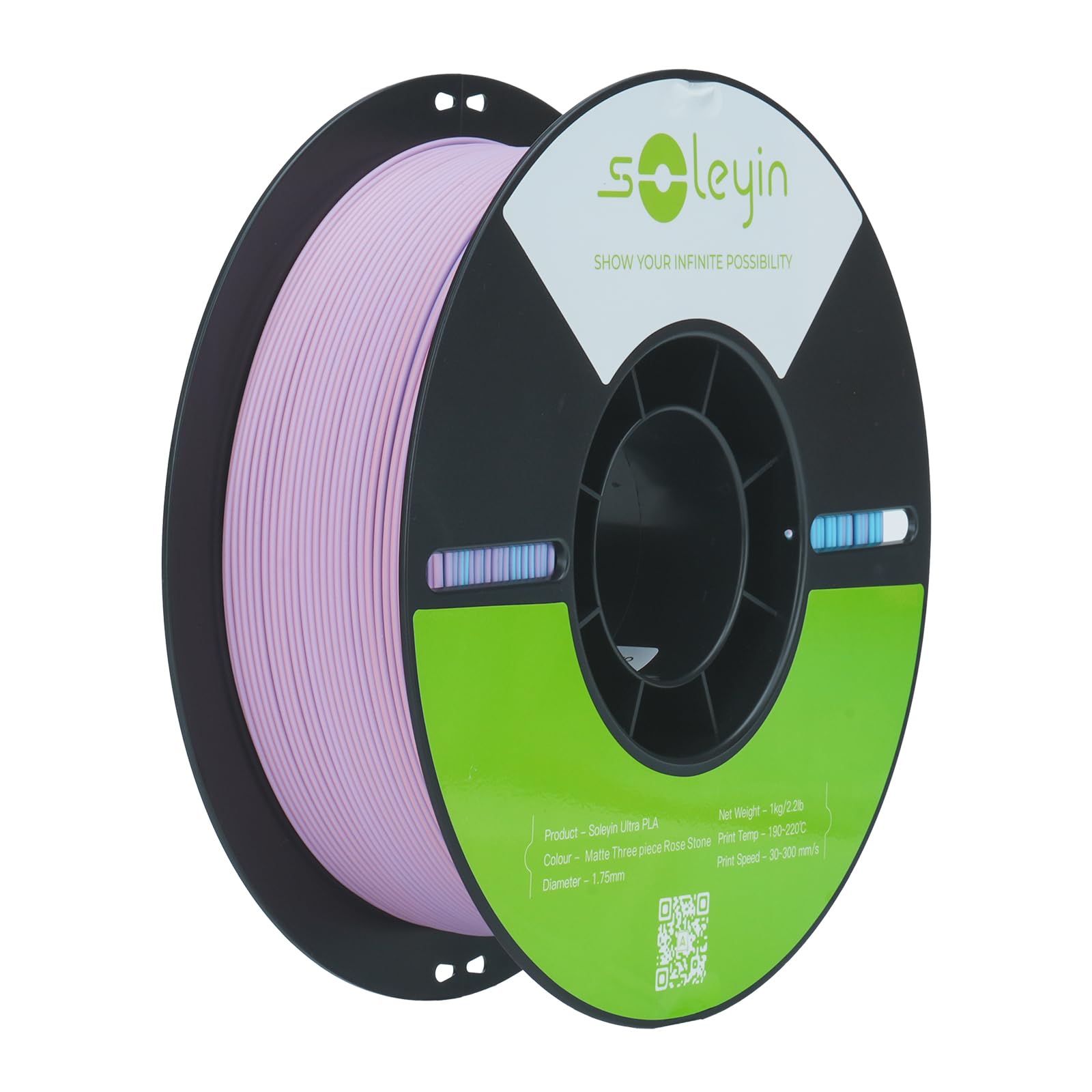 Photo 1 of ** MAYBE 25% OF PRINTING FILAMAENT LEFT**  Matte PLA Filament 1.75mm, 3D Printer Filament 30-300mm/s Printing Speed, Dimensional Accuracy +/- 0.02mm, 1kg Cardboard Spool(2.2lbs) 3D Printing Filament Fits for Most FDM 3D Printers(Rose)