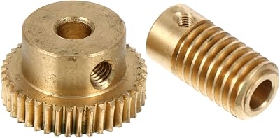VILLCASE 2pcs 40 Tooth Worm Gear Wheel 5mm Bore for Gearbox Robotics DIY