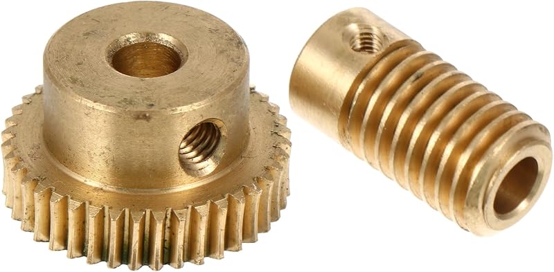 VILLCASE 2pcs 40 Tooth Worm Gear Wheel 5mm Bore for Gearbox Robotics DIY