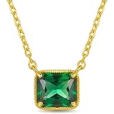 Pendant Necklace for Women, 18K Gold Plated Cubic Zirconia Dainty Chain Choker Necklace, Simple Necklaces Trendy Jewelry Gifts for Women