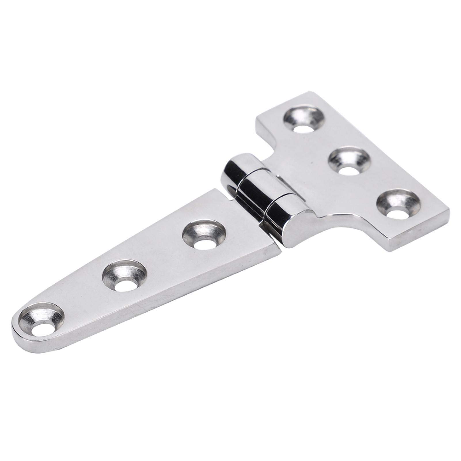 T Shape Ship Hinge 316 Stainless Steel Heavy Duty, 10 x 5.4 cm (5.4cm) Corrosion Resistant Door Hinge for Cabinet Doors, Garden Gates, Caravan and Yacht Door Hardware