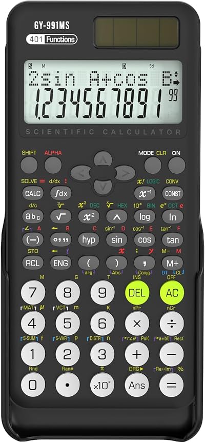 NEWYES 991MS-II Scientific Calculator 401 Functions Black