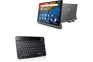 BoxWave Keyboard Compatible with Lenovo Yoga Smart Tab PRC - SlimKeys Bluetooth Keyboard, Portable Keyboard with Integrated Commands for Lenovo Yoga Smart Tab PRC - Jet Black