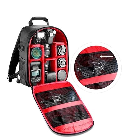 Unique Bag Camera Backpacks for All Types of Cameras (Red)