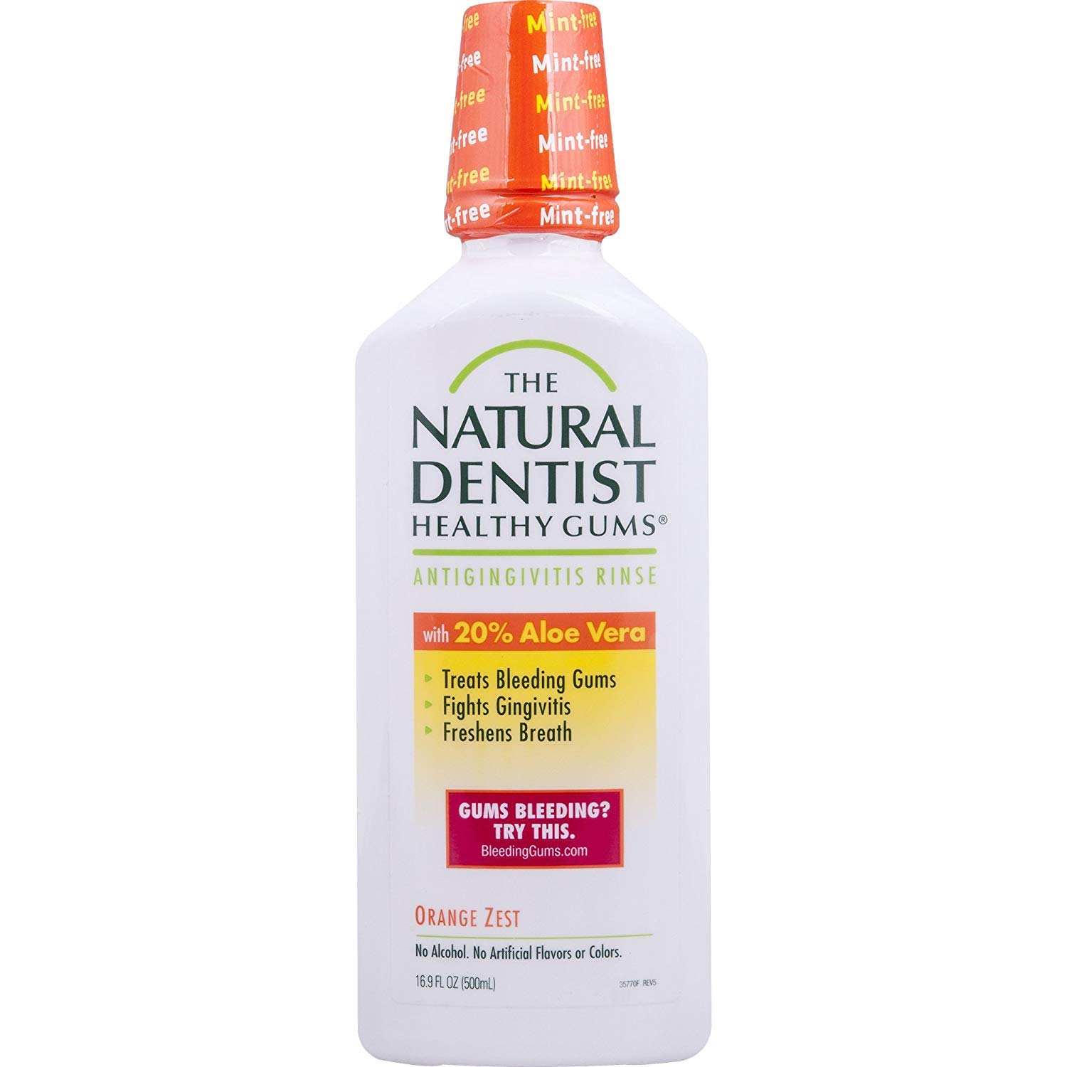 The Natural Dentist Healthy Gums Antigingivitis Mouthwash, Orange Zest