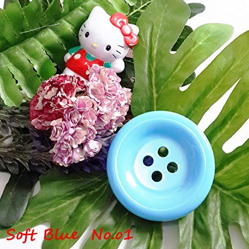 Light Blue 2 " Giant Buttons Huge Clasper Plastic DIY Extra Large Sewing 4 Holes Craft Huge