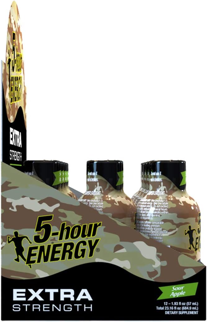 5-hour ENERGY ® Shot, Extra Strength, Sour Apple, 1.93 oz, 2 - 12 Packs: Health & Personal Care