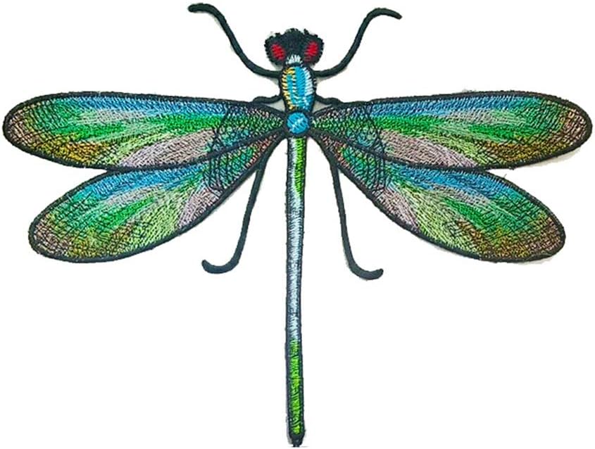 Cratone Cloth Stickers Applique Patches Dragonfly Embroidered Patches Iron on for Jeans Clothes